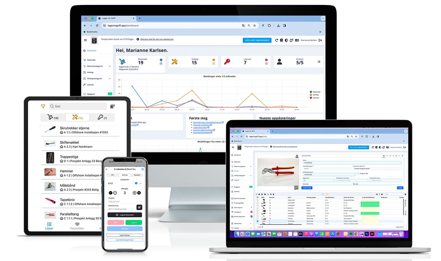 Almacén OS en todos tus dispositivos — móvil, tablet y ordenador